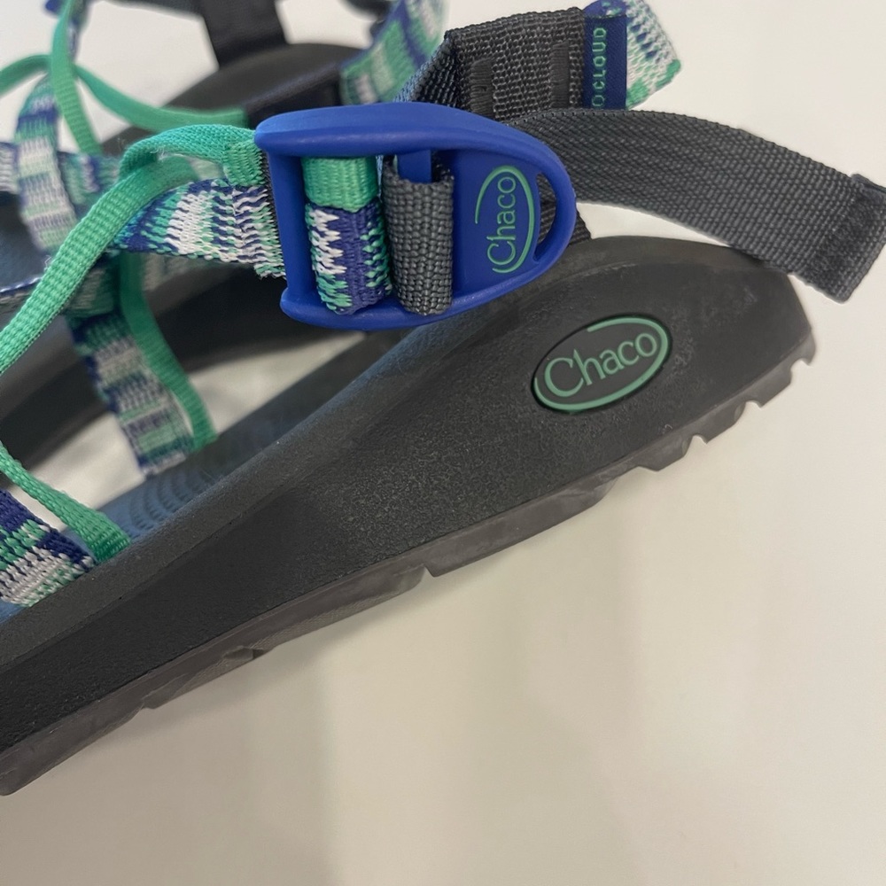 Woman’s Chaco Hiking Sandals green and blue size 11 - Picture 4 of 10